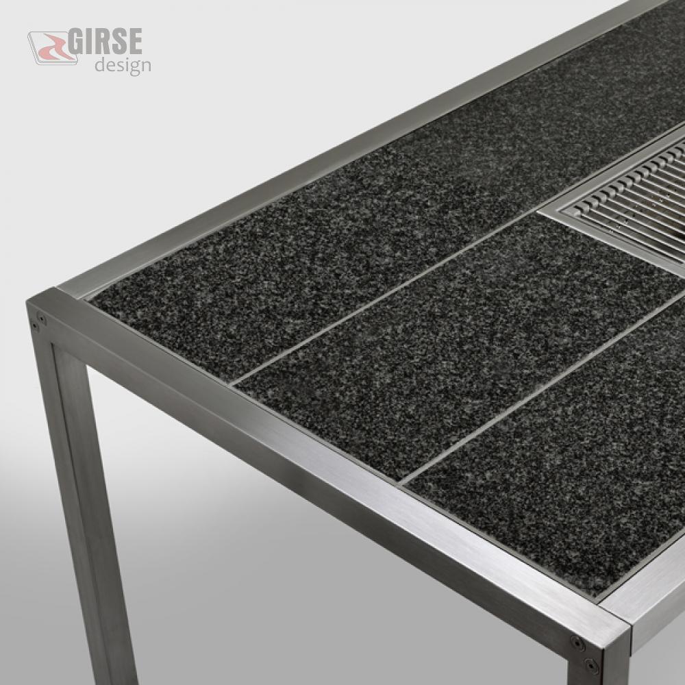 Edelstahl Esstisch Magic Table Granit Girse Design Viele Systembaugruppen