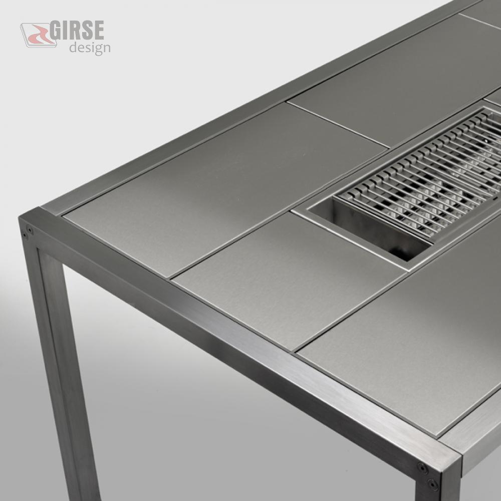 Magic Table Edelstahlfliesen - Girse-Design Multifunktionstisch