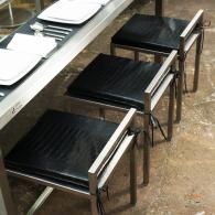 Girse-Design - V2A Edelstahl-Stuhl mit optionaler Sitzauflage